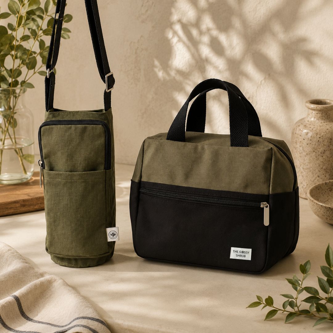 TIFFIN TOTE  & WATER BOTTLE SLING BUNDLE